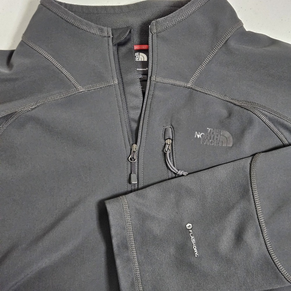 The North Face Pullover Mens XL Black FlashDry Quarter Zip Fleece Active Jacket